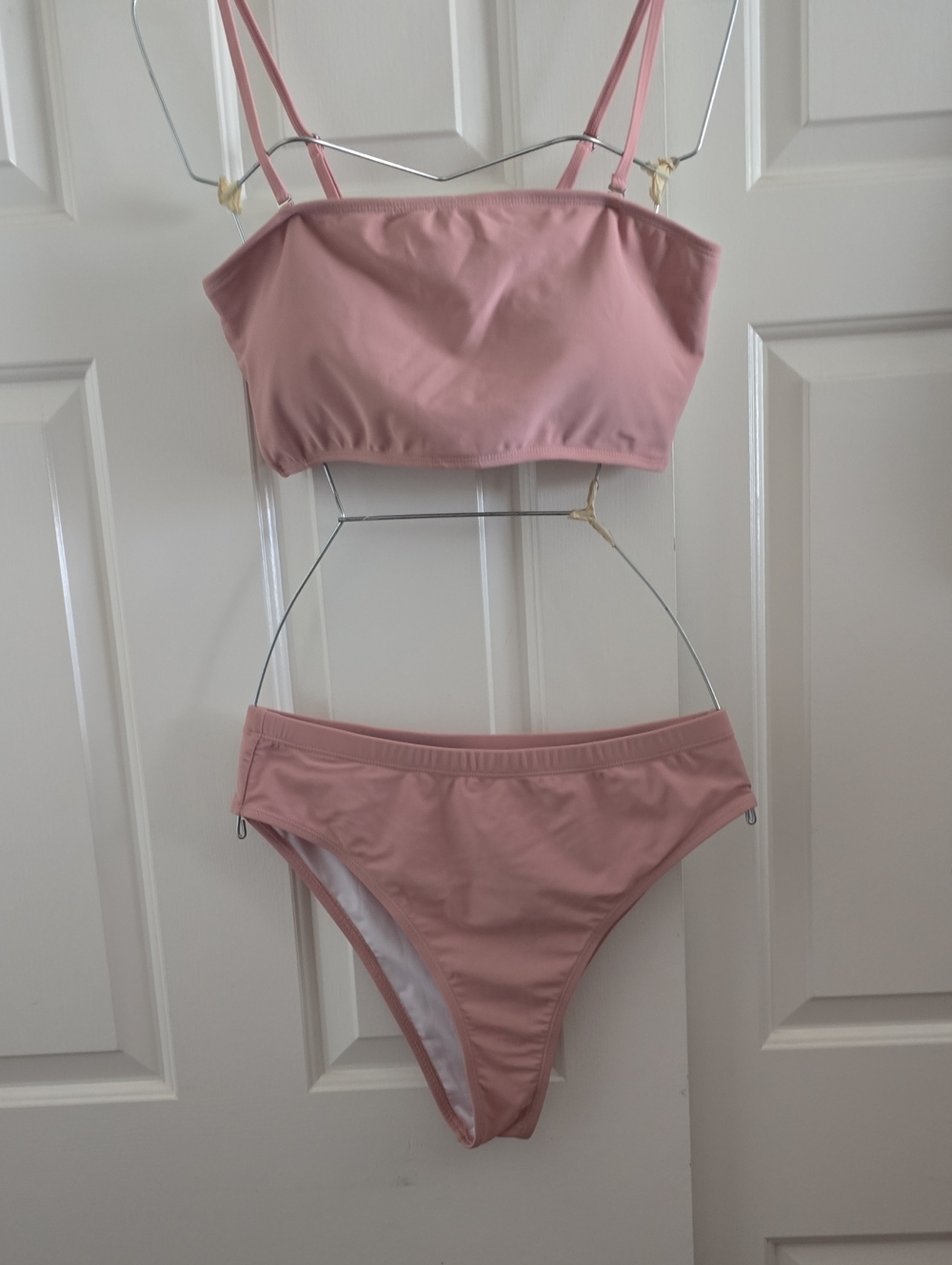Women’s Two-Piece Bandeau Bikini Set in Dusty Rose
